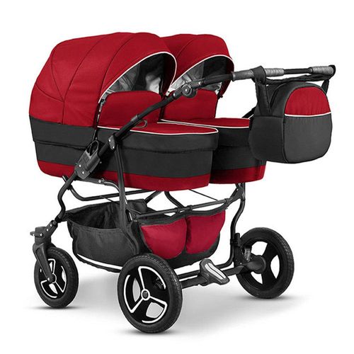 Zwillingskinderwagen 2 in 1 Twin Star inkl. Sportsitze - 10 Teile - in 16 Farben