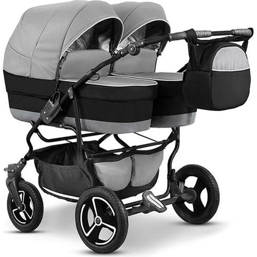 Zwillingskinderwagen 2 in 1 Twin Star inkl. Sportsitze - 10 Teile - in 16 Farben