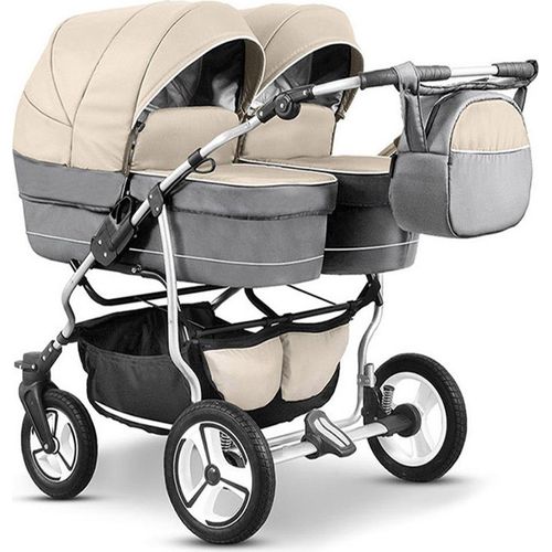 Zwillingskinderwagen 2 in 1 Twin Star inkl. Sportsitze - 10 Teile - in 16 Farben