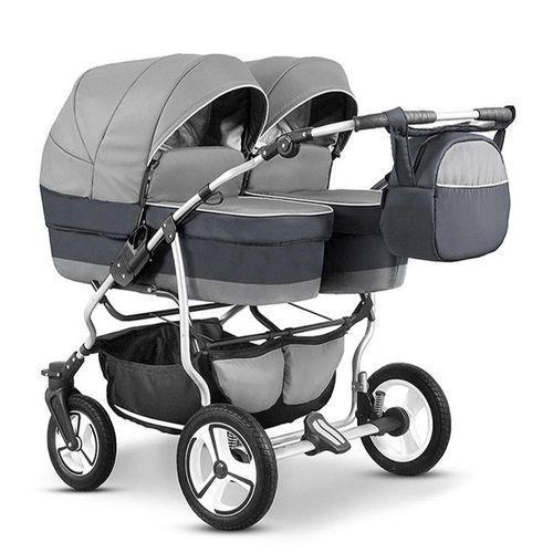 Zwillingskinderwagen 2 in 1 Twin Star inkl. Sportsitze - 10 Teile - in 16 Farben