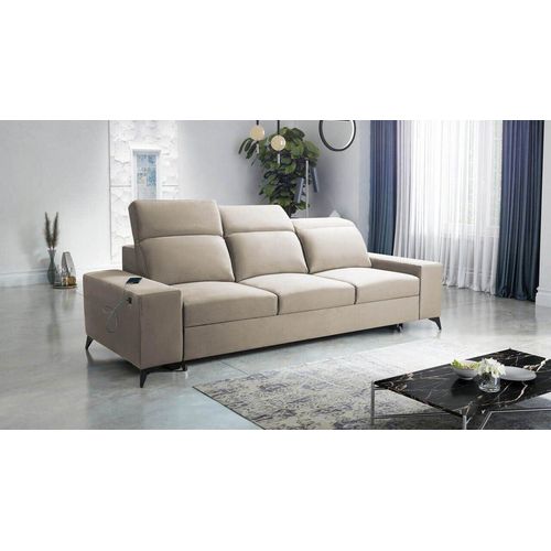 Schlafsofa Britta für das Wohnzimmer, Gästezimmer mit USB-Anschluss
