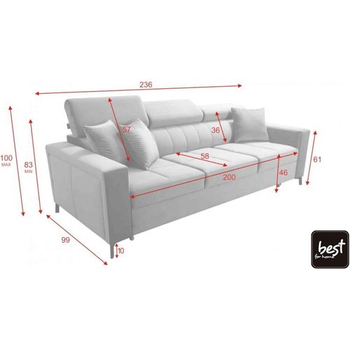 Schlafsofa Simon für das Wohnzimmer,