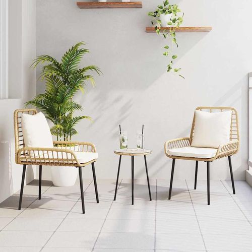 Garten Essgruppe 3 pcs Braun, Schwarz, Creme 35 x 35 x 45 cm