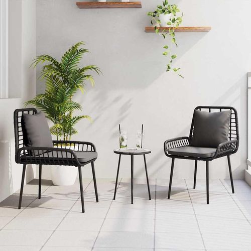 Garten Essgruppe 3 pcs Schwarz, Anthrazit 35 x 35 x 45 cm