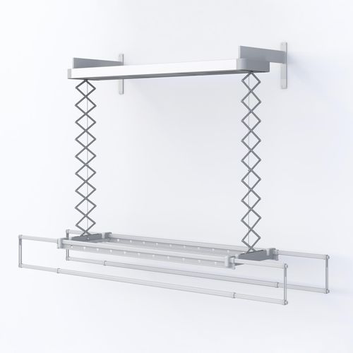 Wandmontierter Wäscheständer elektrisch höhenverstellbar, 122 cm – Foxydry PRO