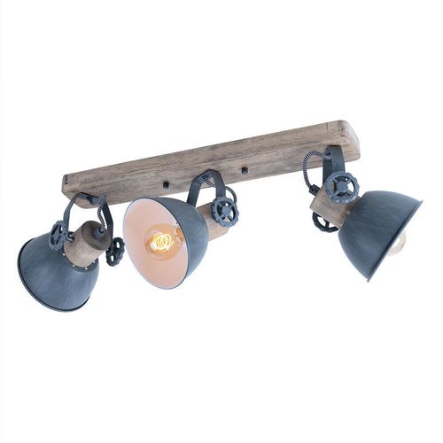 Deckenleuchte, Holz, Spot verstellbar, L 59 cm