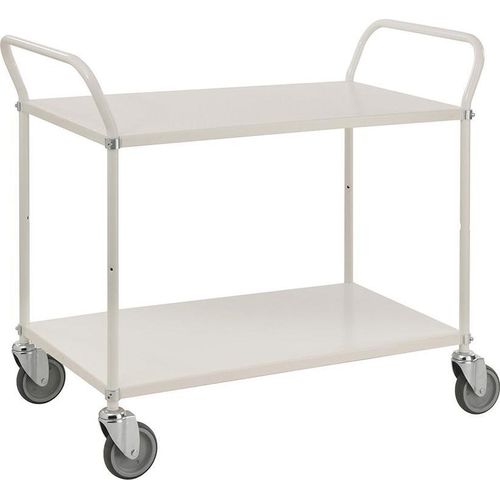 Servierwagen mit 2 Böden 1.080 x 480 x 940 mm, Traglast: 250 kg - weiß