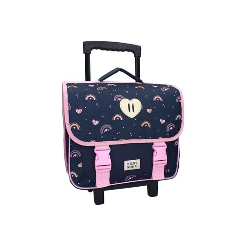 Milky Kiss Rucksack Herz mit Regenbögen und Griff Schultasche