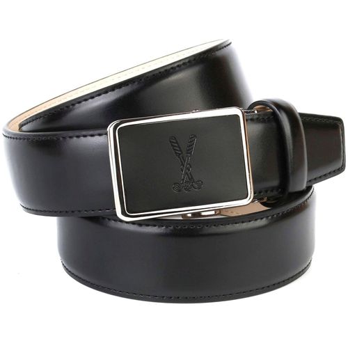 Ledergürtel ANTHONI CROWN, Damen, Gr. 115, schwarz, Leder, unifarben, Gürtel, mit Golf-Prägung