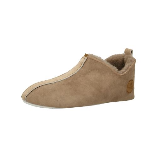 Hausschuh SHEPHERD "Shepherd Hausschuhe Leder", Damen, Gr. 36, grau, Leder, Schuhe Hausschuh