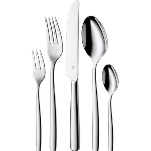 WMF Palma Besteckset, 12 Personen, 60-teilig, Monobloc-Messer, Cromargan Edelstahl poliert, glänzend, spülmaschinengeeignet
