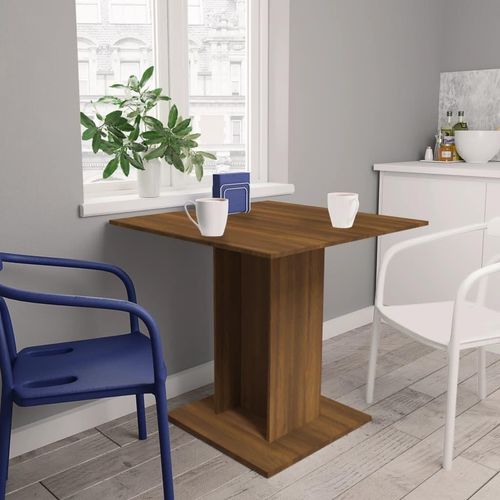 Esstisch Braun Eichen-Optik 80x80x75 cm Holzwerkstoff