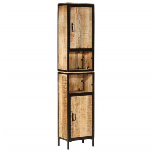 Hochwertig Badschrank 40x27x180 cm Eisen und Massivholz Mango 3217113