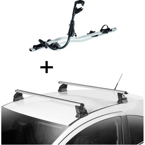 1x Fast Rider Alu Fahrradträger + Dachträger VDP EVO ALU kompatibel mit für Opel Vectra C 4 Türer 2002-2008