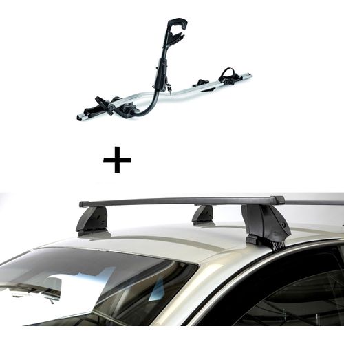 1x Fast Rider Alu Fahrradträger + Dachträger K1 MEDIUM kompatibel mit für Opel Corsa F (5 Türer) ab 2019