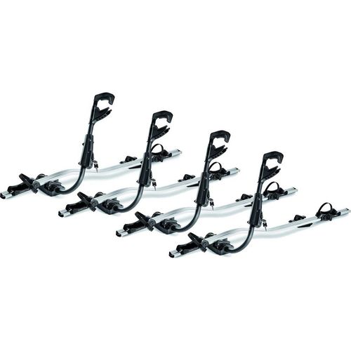 4x Fast Rider Alu Fahrradträger + Dachträger VDP Delta kompatibel mit für Mazda MX-30 (5 Türer) ab 2020