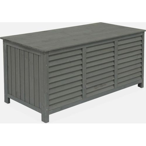 sweeek - Aufbewahrungsbox aus Holz 330L - Grau