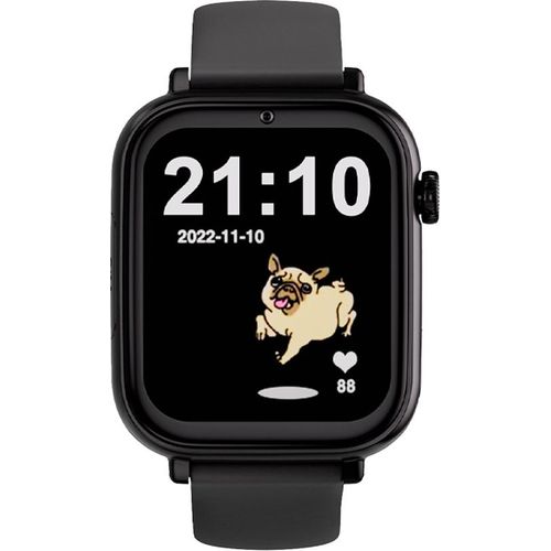 SaveWatch+ Kinder Smartwatch: Silikon-Armband und Aluminium-Gehäuse in Schwarz für maximalen Komfort