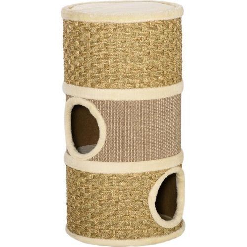 Katzenkratzbaum Kratztonne 3 Ebenen mit Sisal und Plüsch 37,5x37,5x70cm ideal für Katzenliebhaber
