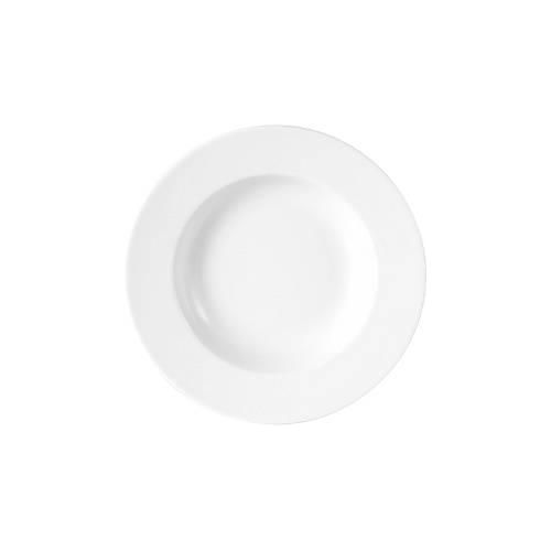 Suppenteller, rund, spülmaschinenfest, Ø 225 x H 35 mm, Porzellan, weiß, 6 Stück