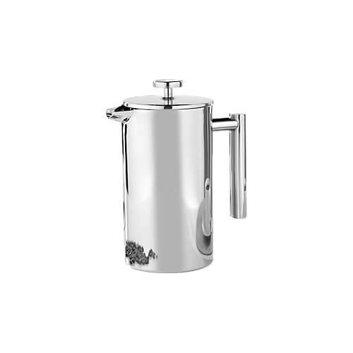 Kaffeebereiter, rund, doppelwandig, Volumen 1 l, spülmaschinenfest, Ø 105 x H 220 mm, Edelstahl poliert, silber