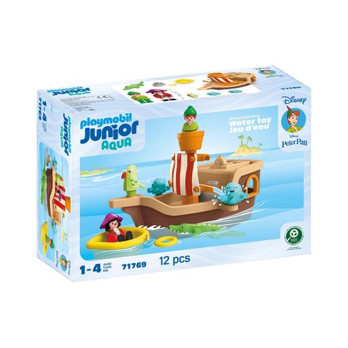 Playmobil® Spielbausteine »Junior Peter Pans Piratenschiff Wasserspritzspass 71769«, (12 St.)