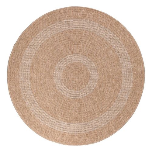 Novel Outdoorteppich Comilla , Beige , Textil , Vintage , rund , Oeko-Tex® Standard 100 , pflegeleicht , Teppiche & Böden, Teppiche, Outdoorteppiche