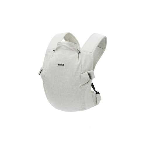 Fillikid Babytrage Natural , Hellgrau , Textil , 37x34 cm , Kapuze für Sicht- und Sonnenschutz verwendbar, gepolsterter Schultergurt,