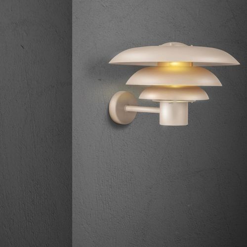 Nordlux Wandleuchte Außenleuchte Kurnos Sandfarbig Ø35cm IP54 max. 20W E27 ohne Leuchtmittel
