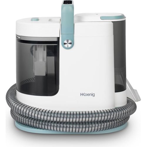 H.Koenig TWT99 Reinigungsgerät für Sofa, Stoff, Warmwasser, Dampfreiniger 1700 W, Shampoo mit Doppeltank 1600 ml und 1250 ml, Teppichreiniger, Teppiche, Polsterung, Glas, Auto