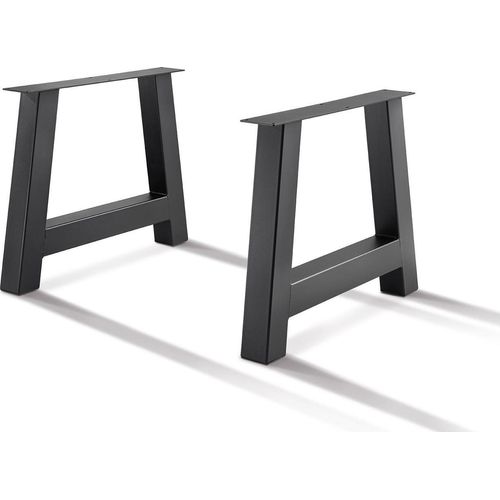Tischgestell A 84x72 Profil 10x10 Stahl Schwarz