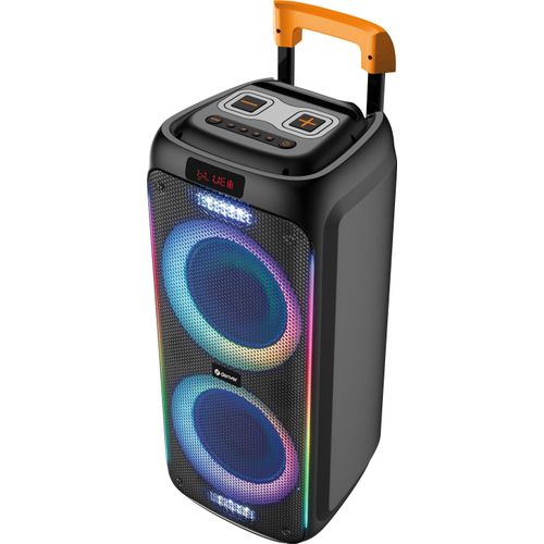 Denver TSP-456 Mobiler Bluetooth Trolley-Lautsprecher – 600W mit LED-Lichteffekten, Dual 8