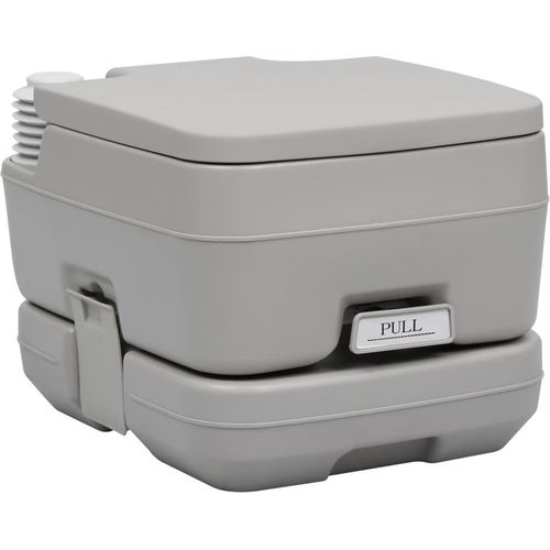 Tragbare Campingtoilette Grau 10 + 10 L