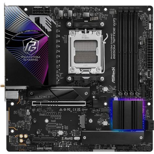 Asrock Phantom Gaming B850M Riptide WiFi AMD B850 Sockel AM5 Micro ATX