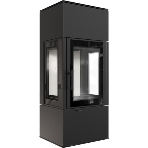 Kaminofen aus stahl KRATKI THOR VIEW Ø 150 8 kW mit Türfeder