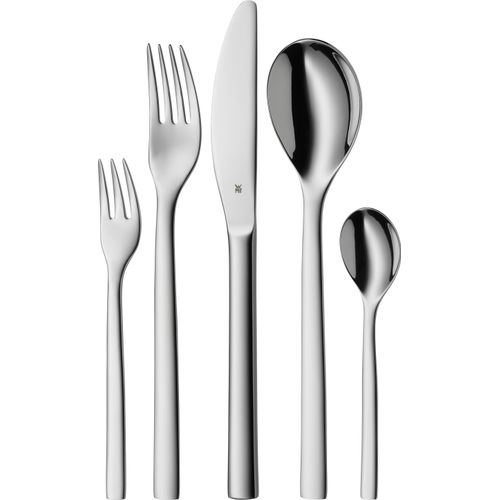 WMF Atria Besteckset, 12 Personen, 60-teilig, Monobloc-Messer, Cromargan Edelstahl poliert, glänzend, spülmaschinengeeignet