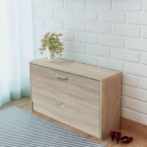 Schreibtisch mit Schublade und Schrank Eiche 100x40x73 cm