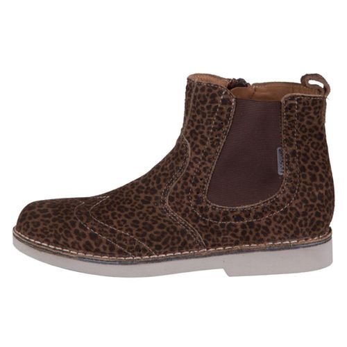Ricosta Kinder Stiefeletten/ Chelsea Boots DALLAS Braun Rauleder - Animal Print Größe: 33