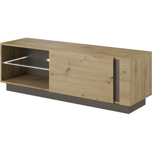 TV-Ständer 138 cm DOTHAN - Artisan Eiche / Graphit