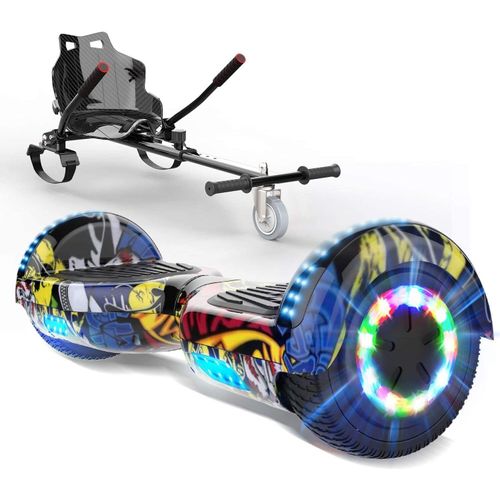 6,5 Zoll Hoverboard mit Hoverkart Elektro Scooter Self Balance Scooter E Scooter für Kinder und Jugendliche