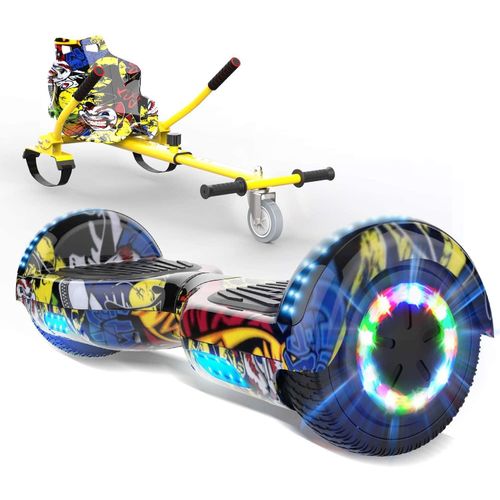 6,5 Zoll Hoverboard mit Hoverkart Elektro Scooter Self Balance Scooter E Scooter für Kinder und Jugendliche