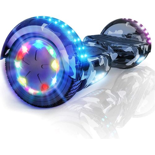 6,5 Zoll Hoverboard,Bluetooth Hover Board 700W Motor mit LED-Blitzrädern,Elektroscooter für Erwachsene,Elektro Skateboard Self Balance Scooter