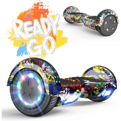 Hoverboards,Hoverboards Kinder,Self Balance Scooter 6,5 Zoll, Hoverboards mit schönen LED-Lichtern,Elektroroller mit Bluetooth-Lautsprecher, Geschenk für Kinder