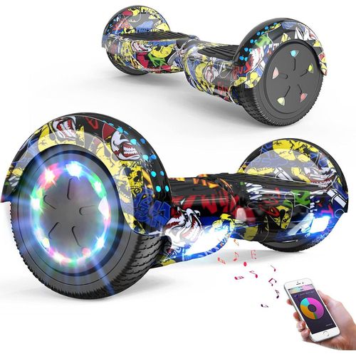 Hoverboards,Hoverboards Kinder,6,5 Zoll Self Balance Scooter,E-Scooter mit schönen LED-Lichtern,Bluetooth-Lautsprecher,Geschenk für Kinder