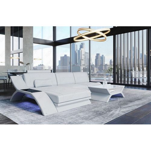 Ecksofa Calabria Kunst-Echtleder Mix