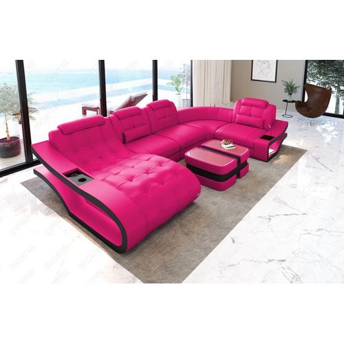 Leder Wohnlandschaft Elegante Echtleder
