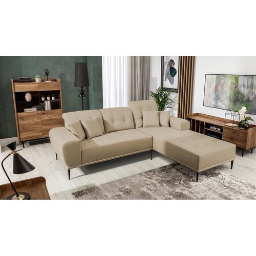 MIRJAN24 Ecksofa Rapallo, Stilvoll Polstermöbel, Modernes Eckcouch, Polstersofa vom Hersteller (Farbe: Luxo 6610, Seite: Rechts)