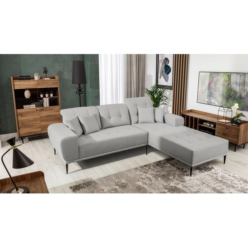 MIRJAN24 Ecksofa Rapallo, Stilvoll Polstermöbel, Modernes Eckcouch, Polstersofa vom Hersteller (Farbe: Luxo 6601, Seite: Rechts)