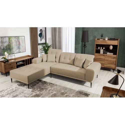MIRJAN24 Ecksofa Rapallo, Stilvoll Polstermöbel, Modernes Eckcouch, Polstersofa vom Hersteller (Farbe: Luxo 6610, Seite: Links)