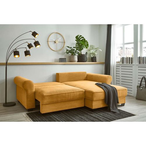 Angelina Ecksofa 260 x 185 cm Senf